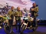 The management of TVS Motor Co. at the launch event for the TVS Apache RTX in Theog, Himachal Pradesh, on Wednesday, 15 October 2025. The management of TVS Motor Co. at the launch event for the TVS Apache RTX in Theog, Himachal Pradesh, on Wednesday, 15 October 2025.