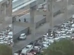 Commuters were left stranded, with some taking nearly two hours to cover just 12 km.