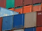 Shipping containers at Mundra port in Gujarat. The 50% US tariffs on India came into effect on 27 August 2025.
