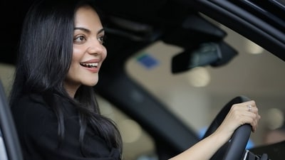 Ahaana Krishna showed off her swanky BMW X5 on Instagram. Ahaana Krishna showed off her swanky BMW X5 on Instagram.