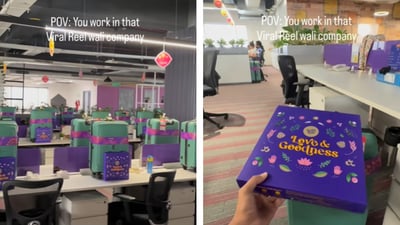 Diwali gifts by the prominent Indian firm have gone viral online. (Instagram/@amazor_talks_mba) Diwali gifts by the prominent Indian firm have gone viral online. (Instagram/@amazor_talks_mba)