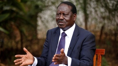 Kenyan opposition leader Raila Odinga, the presidential candidate of the NASA coalition speaks during an interview in Nairobi. (REUTERS)
