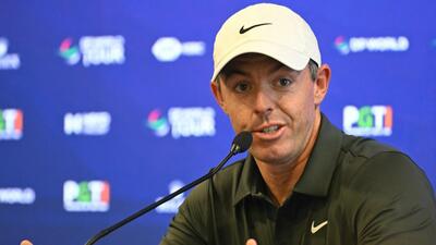 Northern Ireland's Rory McIlroy gestures during a media briefing for the India Championship 2025 golf tournament in New Delhi. (AFP) Northern Ireland's Rory McIlroy gestures during a media briefing for the India Championship 2025 golf tournament in New Delhi. (AFP)
