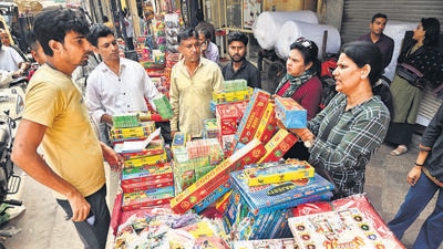 Ritesh Tiwari, regional officer for Noida, clarified that his department’s role was limited, noting there are no firecracker manufacturing units in the district. (Arvind Yadav/HT Photo) Ritesh Tiwari, regional officer for Noida, clarified that his department’s role was limited, noting there are no firecracker manufacturing units in the district. (Arvind Yadav/HT Photo)