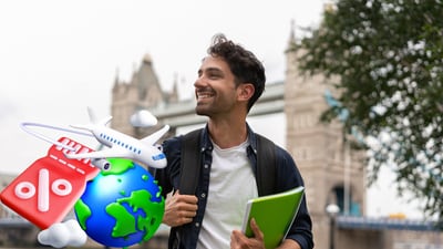 Student travellers can save on flights and baggage by using airline student programs. (Canva.com) Student travellers can save on flights and baggage by using airline student programs. (Canva.com)