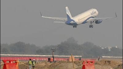 The authority has decided to engage the National Highway Authority of India (NHAI) to build this road that will touch the “130 metre wide road” at Sirsa, Greater Noida, and pass through many newly developed areas of Yeida (Yamuna City) before reaching the aviation hub. (HT Archive) The authority has decided to engage the National Highway Authority of India (NHAI) to build this road that will touch the “130 metre wide road” at Sirsa, Greater Noida, and pass through many newly developed areas of Yeida (Yamuna City) before reaching the aviation hub. (HT Archive)