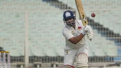 Prithvi Shaw was dismissed for a four-ball duck Prithvi Shaw was dismissed for a four-ball duck