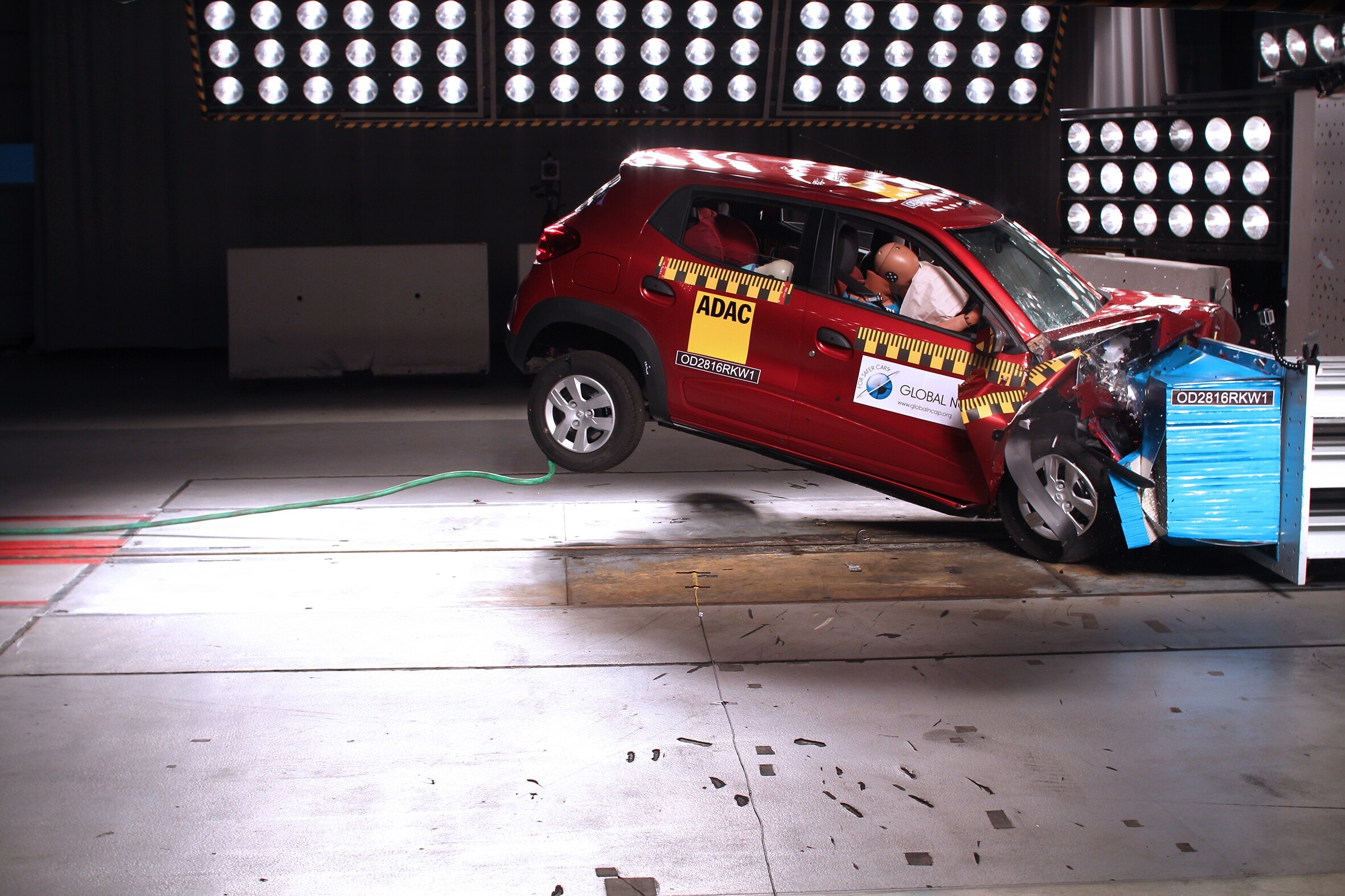 The Renault Kwid scored one-star safety rating from Global NCAP, having scored 8.28 in adult protection and 10.91 in child protection The Renault Kwid scored one-star safety rating from Global NCAP, having scored 8.28 in adult protection and 10.91 in child protection
