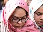 IAS officer Amneet P Kumar, wife of late IPS Y Puran Singh, during his last rites in Chandigarh on Wednesday. (Ravi Kumar/HT) IAS officer Amneet P Kumar, wife of late IPS Y Puran Singh, during his last rites in Chandigarh on Wednesday. (Ravi Kumar/HT)
