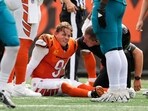 Joe Burrow did not have to be carted off after his injury but was unable to put weight on the injured leg. 