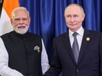 Prime Minister Narendra Modi with Russian President Vladimir Putin.