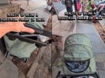 Caleb Friesen highlighted the poor state of Indian footpaths.(X/@caleb_friesen2)