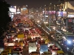 Massive Traffic Jam seen over Ring Road near South Extension Market ahead of Diwali Festival in New Delhi Massive Traffic Jam seen over Ring Road near South Extension Market ahead of Diwali Festival in New Delhi