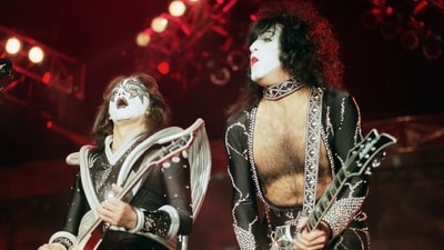 Paul Stanley, right, and Ace Frehley of the rock band Kiss perform during their sold-out Halloween concert at Dodger Stadium (AP) Paul Stanley, right, and Ace Frehley of the rock band Kiss perform during their sold-out Halloween concert at Dodger Stadium (AP)