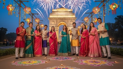 Give these 5 AI prompts to create Bollywood-inspired Diwali portraits and much more. (Gemini) Give these 5 AI prompts to create Bollywood-inspired Diwali portraits and much more. (Gemini)