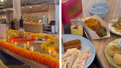 Snapshots from Google's 2024 Diwali party in Bengaluru (Instagram/@theniklife_)