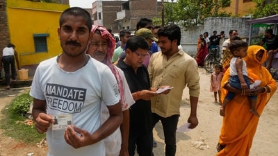 People wait for their turn to vote during the 2024 general elections in Bihar. (AP File) People wait for their turn to vote during the 2024 general elections in Bihar. (AP File)