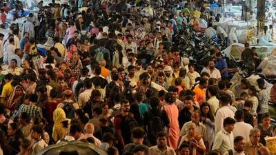 People throng a market place for Diwali festival shopping in Mumbai (AP) People throng a market place for Diwali festival shopping in Mumbai (AP)
