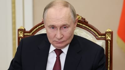 Russian President Vladimir Putin leads a cabinet meeting at the Kremlin in Moscow, Wednesday, Oct. 15, 2025. (Alexander Kazakov, Sputnik, Kremlin Pool Photo via AP) (AP)