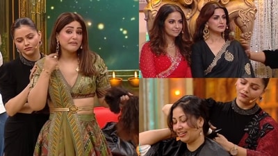 Sonali Bendre and Hina Khan hug each other, cry after seeing a fan's sweet gesture for cancer patients. Sonali Bendre and Hina Khan hug each other, cry after seeing a fan's sweet gesture for cancer patients.