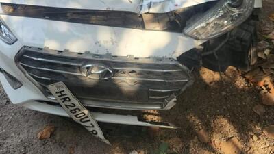 The mangled car was seized from the scene. (HT) The mangled car was seized from the scene. (HT)
