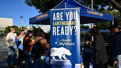 Great ShakeOut 2025: Millions of Californians take part in statewide earthquake drill (AFP) Great ShakeOut 2025: Millions of Californians take part in statewide earthquake drill (AFP)