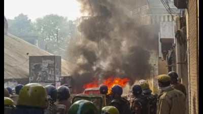 Violence erupted during the second survey of the Jama Masjid, claimed to be originally the site of an ancient Hindu temple, in Sambhal, last year. (PTI File Photo) Violence erupted during the second survey of the Jama Masjid, claimed to be originally the site of an ancient Hindu temple, in Sambhal, last year. (PTI File Photo)
