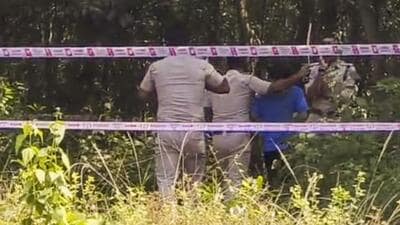 West Bengal Police personnel during reconstruction of the crime scene as part of the ongoing probe into the medical student rape case in Durgapur (PTI FILE PHOTO) West Bengal Police personnel during reconstruction of the crime scene as part of the ongoing probe into the medical student rape case in Durgapur (PTI FILE PHOTO)