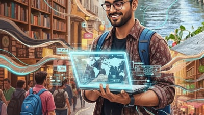 From Goa beaches to the Interlaken Alps, these destinations let digital nomads work efficiently while soaking in culture, scenery, and serenity. (AI generated) From Goa beaches to the Interlaken Alps, these destinations let digital nomads work efficiently while soaking in culture, scenery, and serenity. (AI generated)