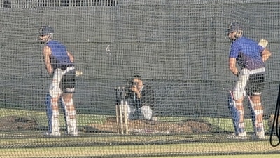 Virat Kohli and Rohit Sharma in nets ahead of 1st ODI vs Australia (@RevSportzGlobal/x.com) Virat Kohli and Rohit Sharma in nets ahead of 1st ODI vs Australia (@RevSportzGlobal/x.com)