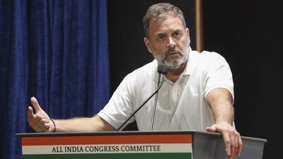 Lok Sabha leader of opposition Rahul Gandhi slammed Prime Minister Narendra Modi, accusing the prime minister of being afraid of Trump and the US. (PTI) Lok Sabha leader of opposition Rahul Gandhi slammed Prime Minister Narendra Modi, accusing the prime minister of being afraid of Trump and the US. (PTI)