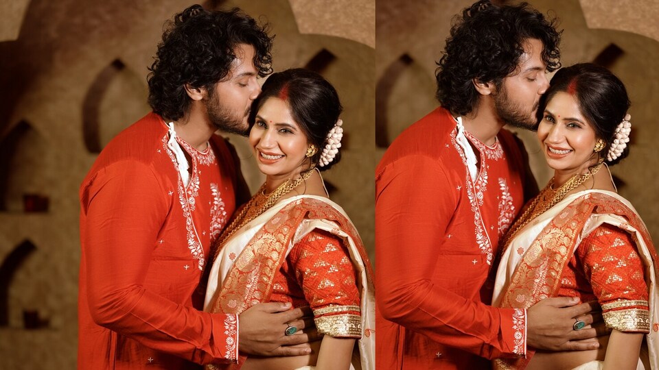 রম্ভার সঙ্গে দীর্ঘদিনের প্রেম সৌরভের। এরপর বাঙালি মতে সাত পাকে বাঁধা পড়েছিলেন ২০১৭ সালে। সম্প্রতি স্ত্রীর সাধভক্ষণের ছবি শেয়ার করে নিয়েছেন সমাজমাধ্যমে। লাল পাড় সাদা শাড়িতে বাঙালি ঘরের পারফেক্ট বউমা অবাঙালি রম্ভা। শাখাঁ-পলা-সিঁদুরে সৌরভের সীমান্তিনীকে অপূর্ব দেখালো। 