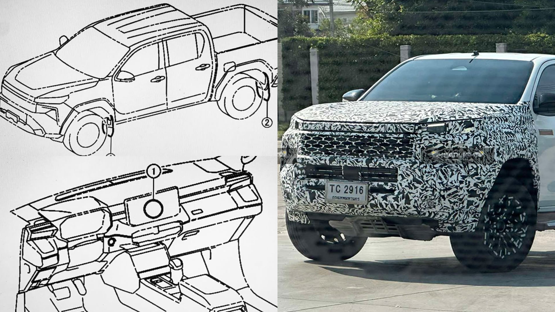 Design patents leaked earlier reveal that the 2026 Hilux will get revamped interiors with a new dashboard layout and centre console design Design patents leaked earlier reveal that the 2026 Hilux will get revamped interiors with a new dashboard layout and centre console design