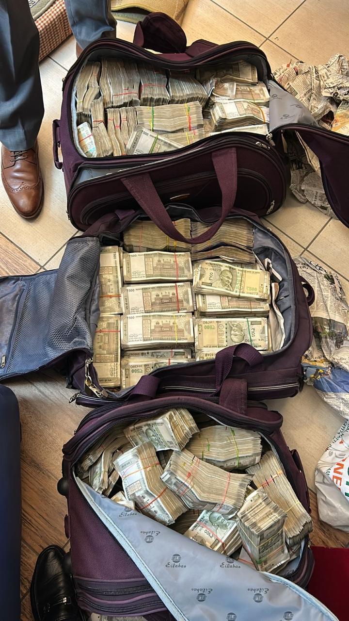 The bags of cash after DIG Harcharan Singh Brar was arrested by the CBI. (Photo: Sourced) The bags of cash after DIG Harcharan Singh Brar was arrested by the CBI. (Photo: Sourced)