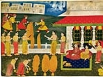 A painting dated to the 1700s shows Mughal emperor Muhammad Shah watching a fireworks display. (Wikimedia) A painting dated to the 1700s shows Mughal emperor Muhammad Shah watching a fireworks display. (Wikimedia)