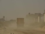 Areas such as Golf Course Road, Leisure Valley in Sector 29, Sector 55, Udyog Vihar, Jharsa Road, MG Road, are witnessing a sharp rise in dust levels. Areas such as Golf Course Road, Leisure Valley in Sector 29, Sector 55, Udyog Vihar, Jharsa Road, MG Road, are witnessing a sharp rise in dust levels.