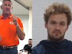 Bill Elliott (L) and the mugshot of Caleb Elliott. Bill Elliott (L) and the mugshot of Caleb Elliott.