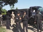 Unidentified terrorists opened fire on the Kakopathar Company location from a moving vehicle around midnight. (Sourced HT photo) Unidentified terrorists opened fire on the Kakopathar Company location from a moving vehicle around midnight. (Sourced HT photo)