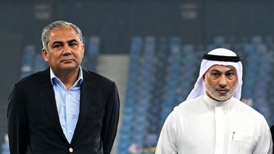 Asian Cricket Council and Pakistan Cricket Board chairman Mohsin Naqvi (L) stands along with Emirates Cricket Board Vice Chairman Khalid Al Zarooni (AFP) Asian Cricket Council and Pakistan Cricket Board chairman Mohsin Naqvi (L) stands along with Emirates Cricket Board Vice Chairman Khalid Al Zarooni (AFP)