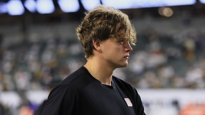 Cincinnati Bengals quarterback Joe Burrow walks on the sideline before the game against the Pittsburgh Steelers. (IMAGN IMAGES via Reuters Connect)