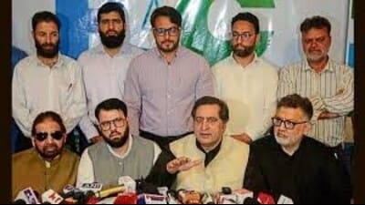 In July, alliance was announced by People’s Conference(PC) led by Sajad Lone, Jamaat-e-Islami affiliated JDF, which had fought last years assembly elections, and People’s Democratic Front (PDF) led by Hakeem Yaseen. (File) In July, alliance was announced by People’s Conference(PC) led by Sajad Lone, Jamaat-e-Islami affiliated JDF, which had fought last years assembly elections, and People’s Democratic Front (PDF) led by Hakeem Yaseen. (File)
