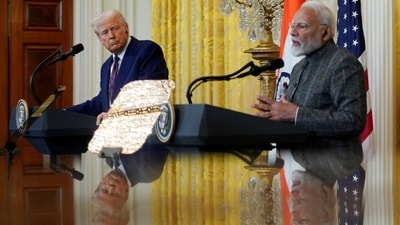 US President Donald Trump meets with Indian Prime Minister Narendra Modi at the White House in Washington, DC, U.S., February 13, 2025. (Reuters)
