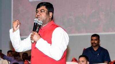 Mukesh Sahni addresses the gathering in this file photo. (ANI file photo) Mukesh Sahni addresses the gathering in this file photo. (ANI file photo)