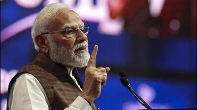 Prime Minister Narendra Modi addresses the ‘NDTV World Summit 2025’, in New Delhi. (PMO) Prime Minister Narendra Modi addresses the ‘NDTV World Summit 2025’, in New Delhi. (PMO)