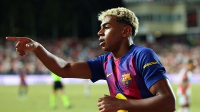 Barcelona's Lamine Yamal reacts (REUTERS)