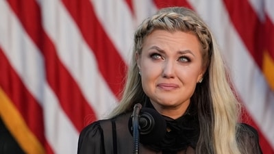 The alleged resurfaced video of Erika Kirk is from The Charlie Kirk Show, where she was answering questions with her husband, Charlie. (AP) The alleged resurfaced video of Erika Kirk is from The Charlie Kirk Show, where she was answering questions with her husband, Charlie. (AP)