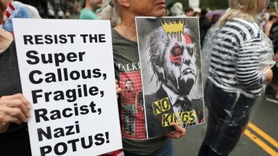 The No Kings protests being held on October 18 builds on the momentum which began with protests held in June this year. (REUTERS)