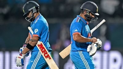 Virat Kohli, left, and Rohit Sharma return for the ODI series against Australia. (AFP)