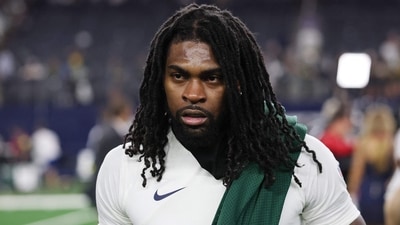 Trevon Diggs' absence this Sunday will be his third game missed in the 2025 NFL season due to injury. (Getty Images via AFP)