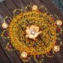 <p>ధంతేరస్, దీపాల పండుగ, కాబట్టి దీపాలతో రంగోలిని చాలా శుభప్రదమైనదిగా భావిస్తారు. దీపం యొక్క ఆకారాన్ని రంగులతో తయారు చేయండి. ప్రమిదలను ఉంచడం ద్వారా మీరు దానిని మరింత ఆకర్షణీయంగా చేయవచ్చు. ఈ డిజైన్ ఇంట్లో సానుకూలత మరియు కాంతి యొక్క సందేశాన్ని తెలియజేస్తుంది.</p>